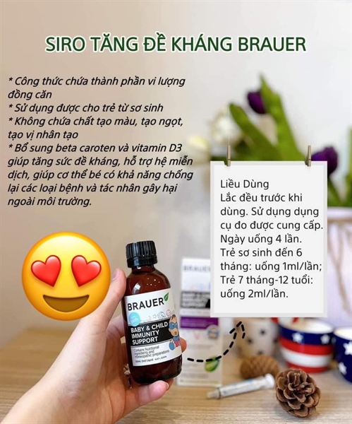 TĂNG ĐỀ KHÁNG BRAUER Úc dành cho bé 6m+