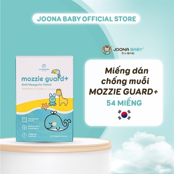 MIẾNG DÁN CHỐNG MUỖI CHO BÉ MOZZIE GUARD 54 MIẾNG