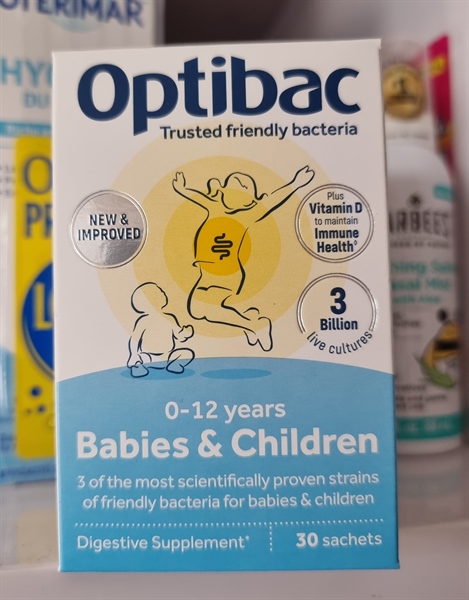 Men vi sinh OptiBac probiotics dùng cho bé từ 0-12 tuổi