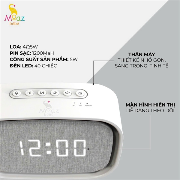 MÁY TẠO TIẾNG ỒN TRẮNG MOAZ BEBE
