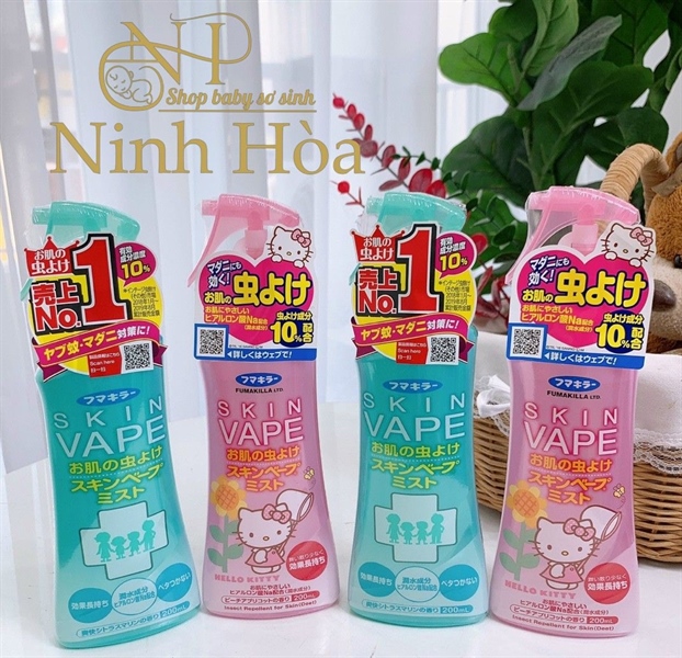 Xịt chống muỗi Skin Vape Nhật 200ml MÀU XANH