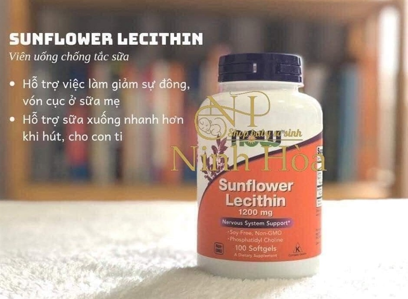 VIÊN TRỊ TẮT TIA NOW SUNFOWER LECITHIN 120MG mỹ