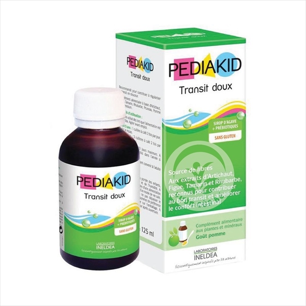 Hỗ trợ tiêu hóa, trị táo bón Pediakid Transit doux Pháp chai 125ml từ 6m