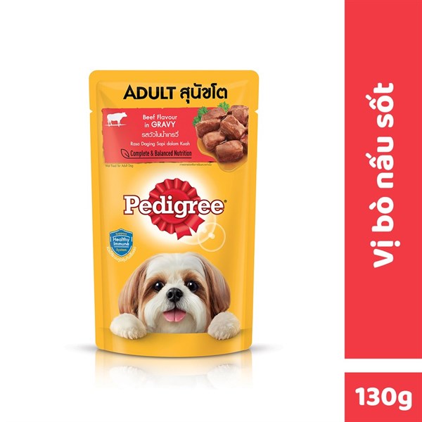 Pate Pedigree Adult chó lớn vị Bò nấu sốt 130g