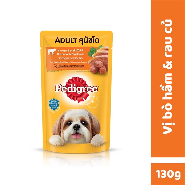 Pate Pedigree Adult Chó lớn vị Bò hầm và rau 130g