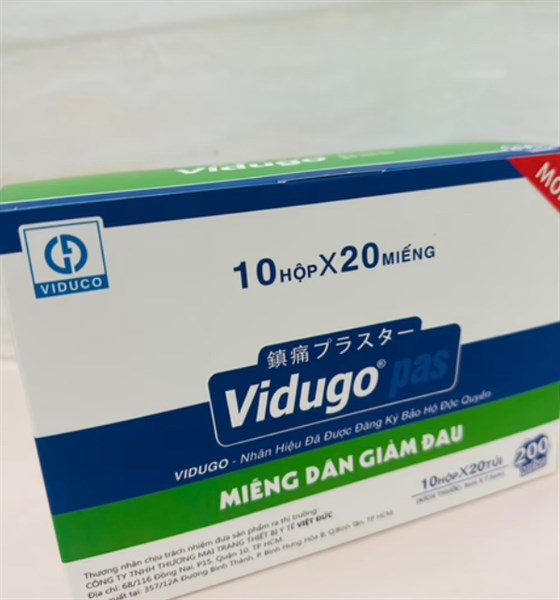 Miếng Dán Giảm Đau Vidugo Pas Việt Đức (H/10H/20M)