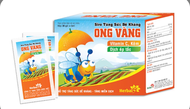 Siro Tăng Sức Đề Kháng Ong Vàng Herbal (H/30gói)