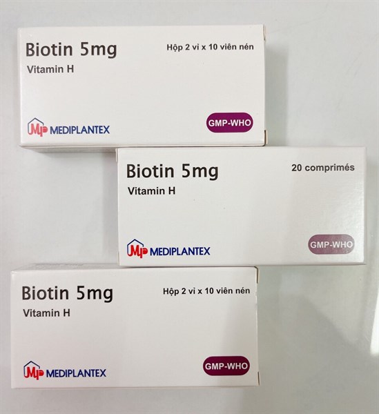 Biotin 5mg vitamin H Mediplantex/H20V