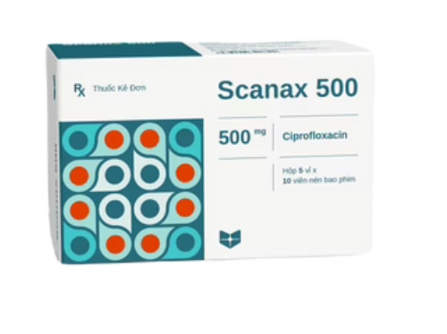 Scanax ciprofloxacin 500mg stella (h/50v) (vỉ nhôm)
