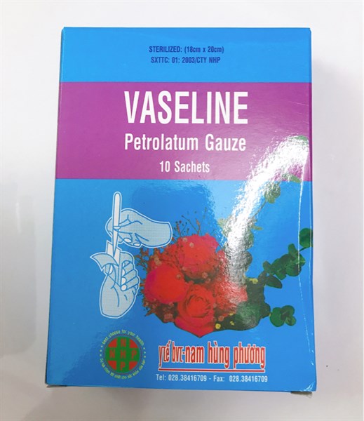 Gạc Vaselin giảm bỏng rát Hùng Phương/ H10g
