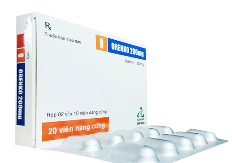 Orenko 200 cefixim 200mg tv. pharma (h/20v) (vỉ nhôm)