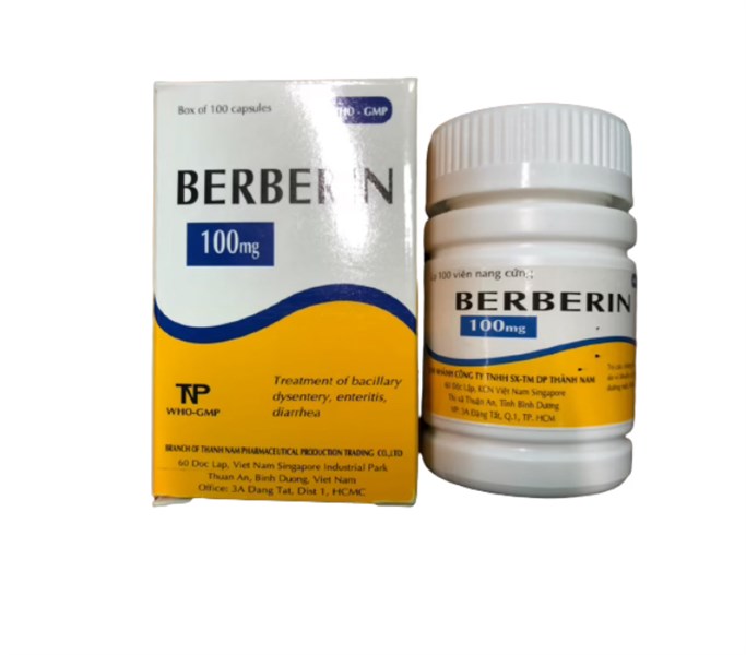 Berberin 100mg Thành Nam (c/100v Nang)