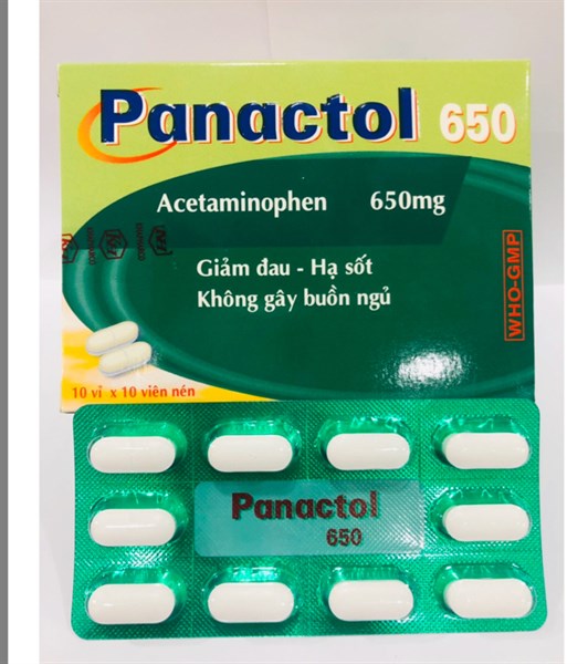 Panactol Paracetamol 650mg Khapharco (H/100V)