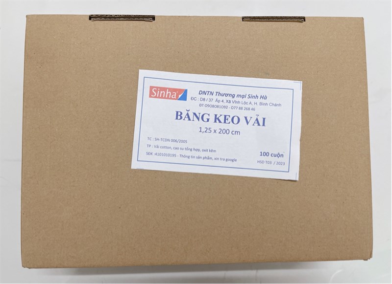 Băng keo vải 1,25x200cm Sinh Hà/H100c