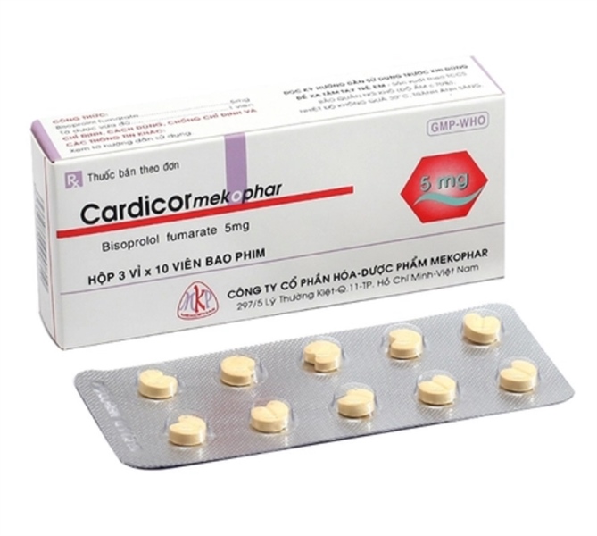 Cardicor Bisoprolol 5mg Mekophar (H/30v)