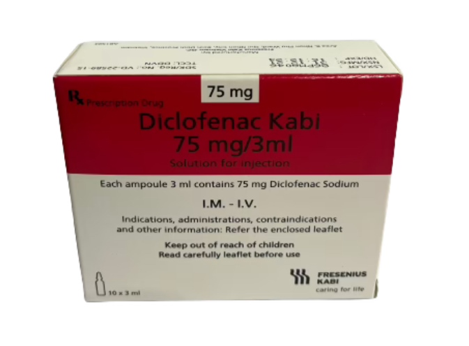 Diclofenac 75mg/3ml Kabi (H/10o/3ml) NHỎ
