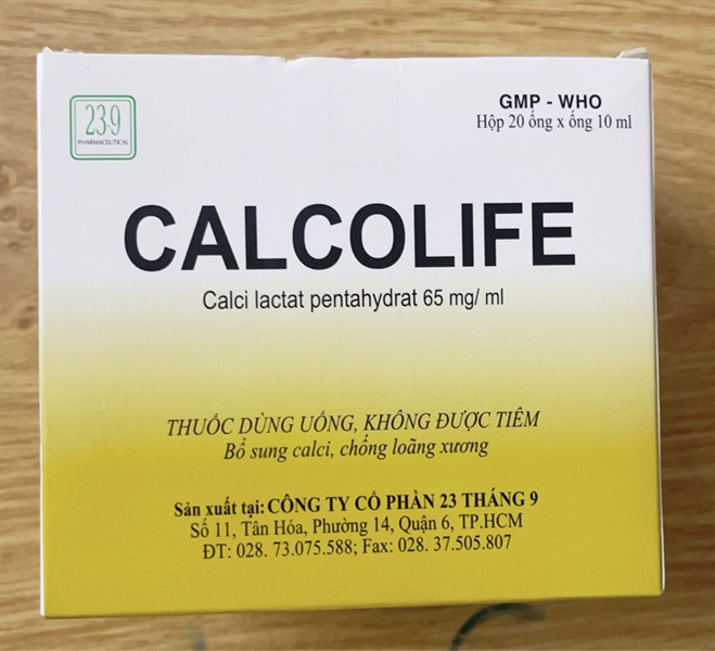 CALCOLIFE Calci lactat pentahydrat DP 23/9 (H/20ống)