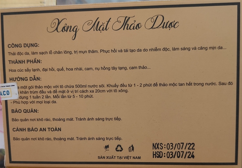 Xong Mặt Thảo Dược