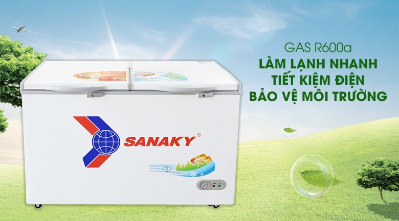 Tủ đông Sanaky 410 lít 1 ngăn 2 cánh