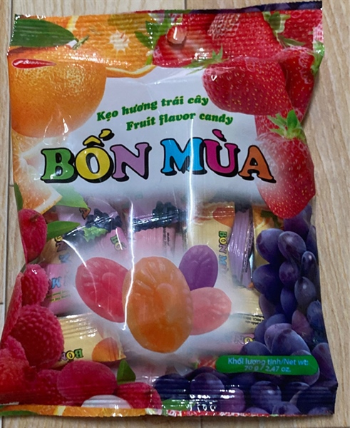 Kẹo trái cây 4 mùa migita 70g