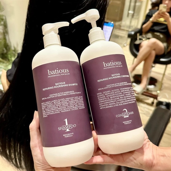 Cặp Gội Xả Batious TÍM 960ml (8/28)