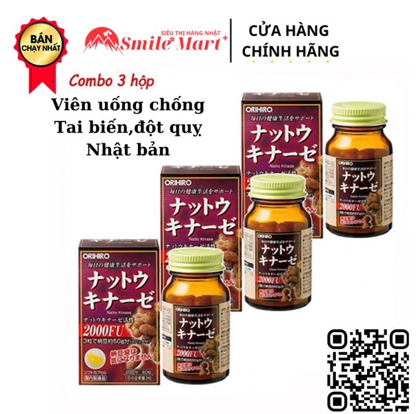 Viên Chống tai biến, đột quỵ Orihiro Natto 2000FU