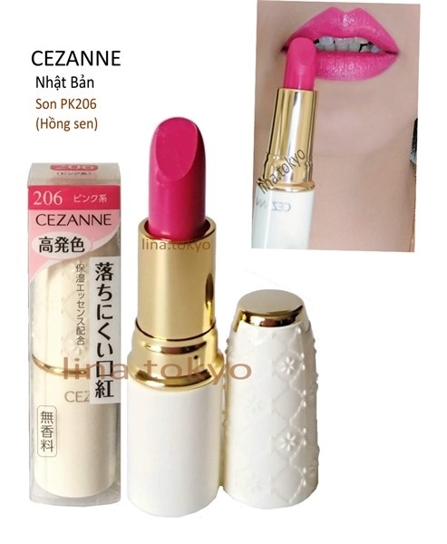 Son Cezanne màu 206- Hồng cánh sen