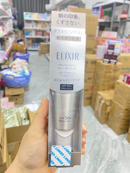 Kem Chống Nắng Elixir 35g Brightening ( màu bạc)