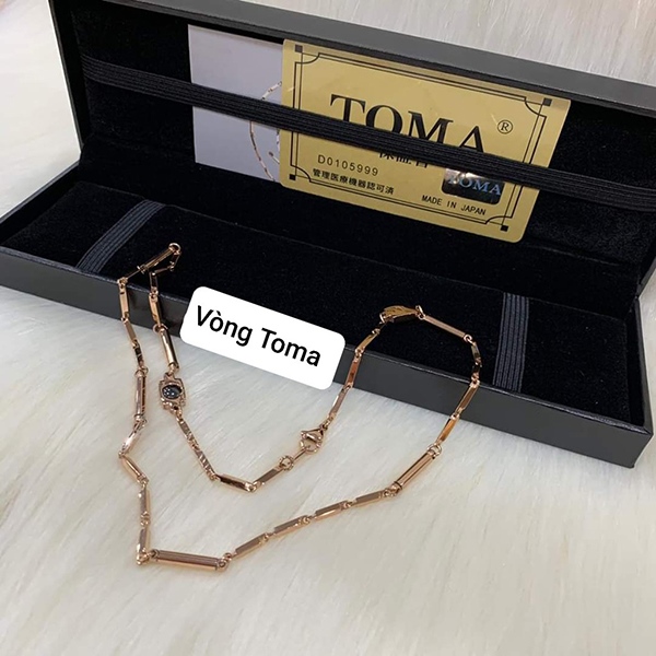 Vòng Điều Hòa Huyết Áp Toma Vàng Hồng ( Đeo Cổ Nữ)