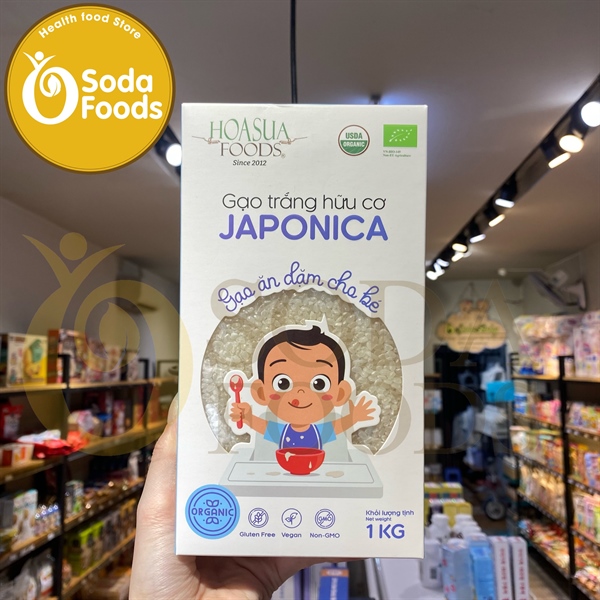 Gạo trắng hữu cơ Japonica Hoa Sữa 1kg - Gạo ăn dặm cho bé