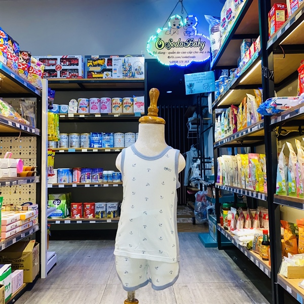 HRNEE Bộ ba lỗ Modal in họa tiết - Taro