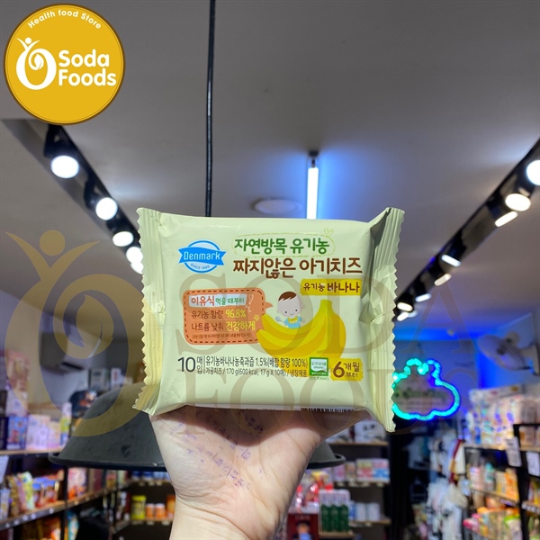 Phomai tách muối hữu cơ Denmark HQ 170g - Chuối