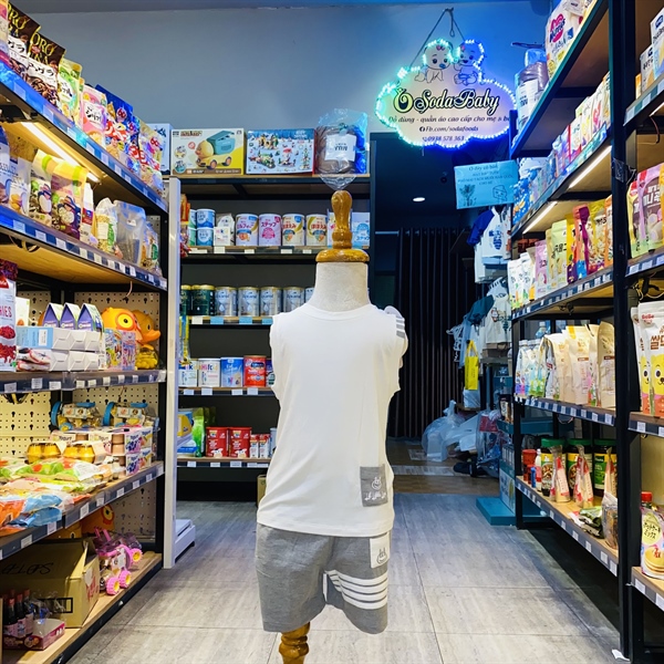 Lil bộ ba lỗ vải smoothy 2024 - trắng ghi