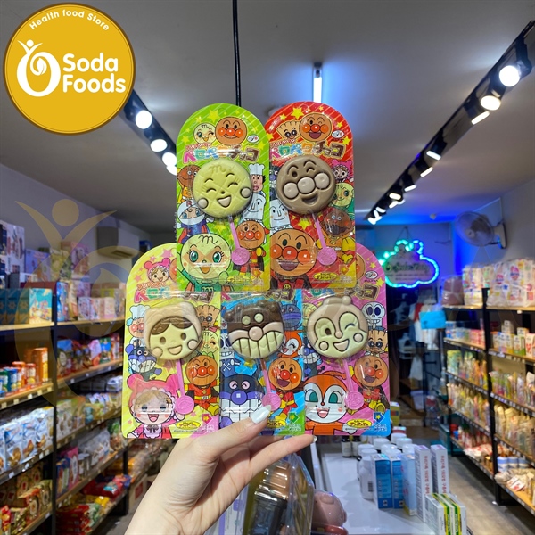 Kẹo mút socola hình Anpanman lollipop 12g