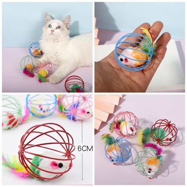 TTP - Combo 10 bóng lồng chuột cho mèo 6cm