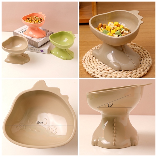 TTP - Bát ăn đế cao hình khủng long 14*11.5cm