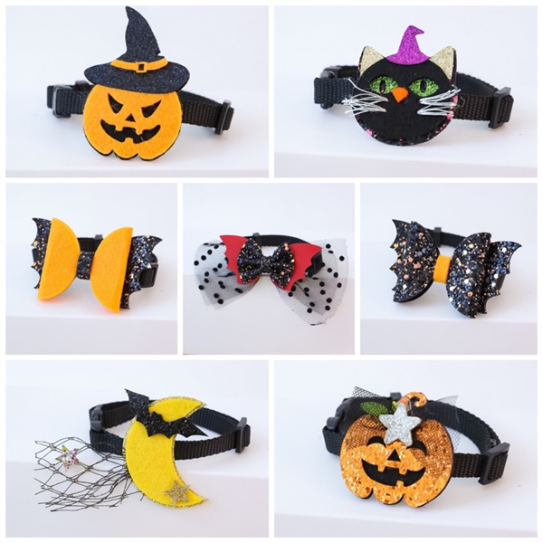 PU - Vòng cổ vải dù Halloween 18-30cm