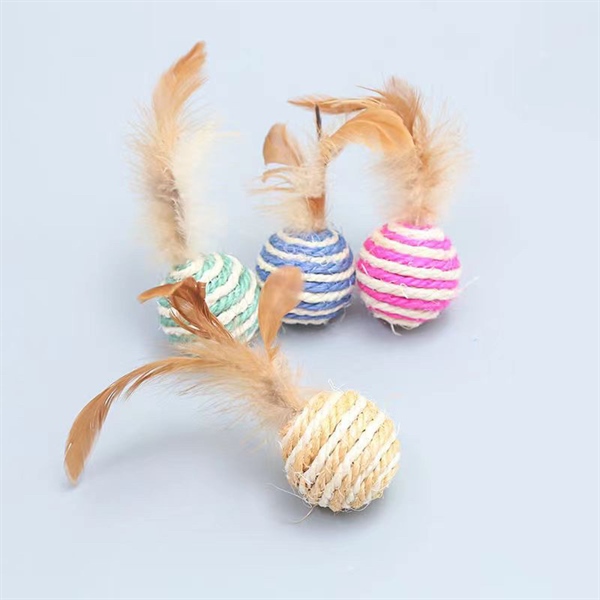 TTP - Combo 10 đồ chơi bóng cói lông vũ- 4cm