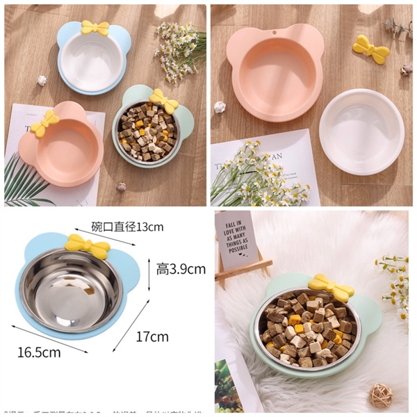YAYA - Bát đơn tai gấu gắn nơ 13*17cm