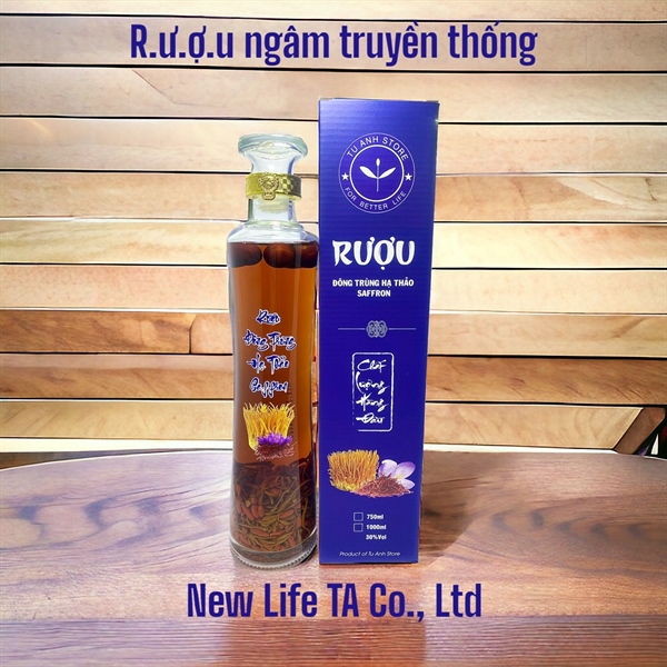 Rượu Đông trùng Saffron (VIP)