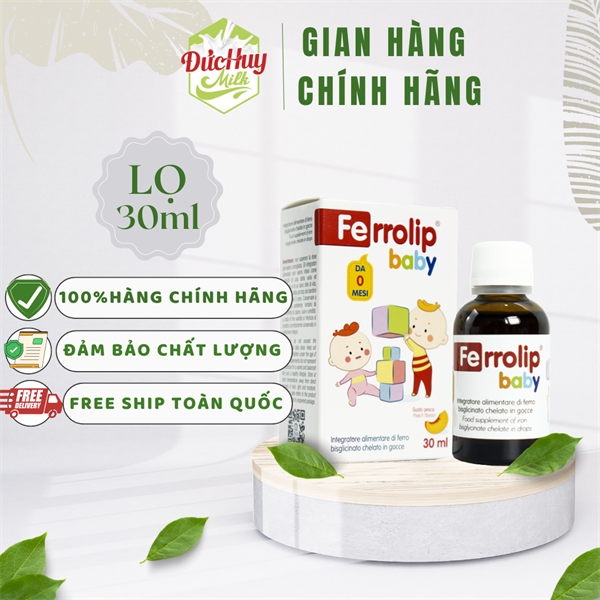 Ferrolip Baby bổ sung sắt cho bé 30ml