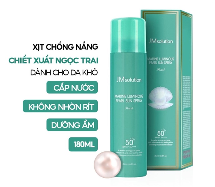 Xịt Chống Nắng Toàn Thân JMsolution Chiết Xuất Ngọc Trai SPF50+ PA++++ Marine Luminous Pearl Sun Spray