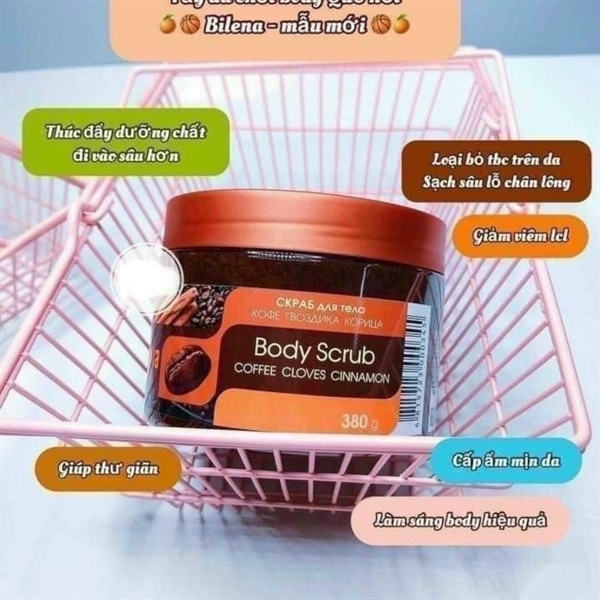 Tẩy Tế Bào Chết Toàn Thân Exclusive Cosmetic Quế Hồi Cafe 380g - Gel Scrub Coffee & Cinnamon Cloves