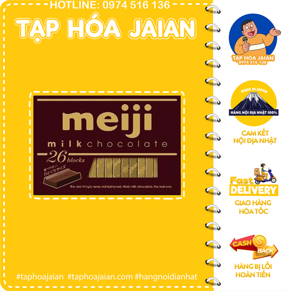 Socola Milk chocolate Meiji 26 viên