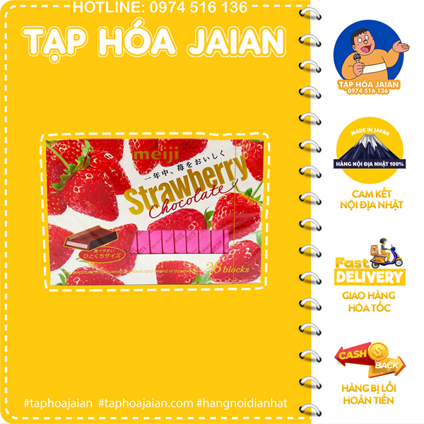 Socola hương dâu Meiji 26v