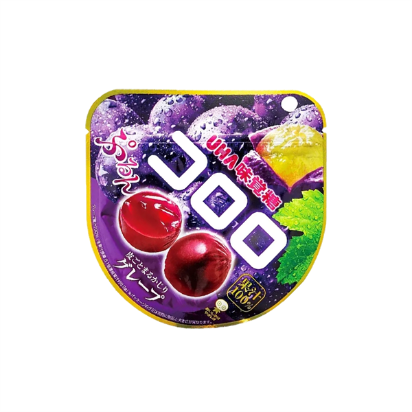 Kẹo Dẻo Trái Cây UHA Kororo 48g (Nho Đen)
