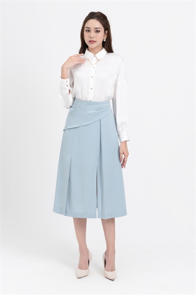 CHÂN VÁY XẾP LY XẺ TÀ TRƯỚC