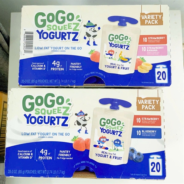 Sữa chua Gogo Squeez Mỹ (6M)