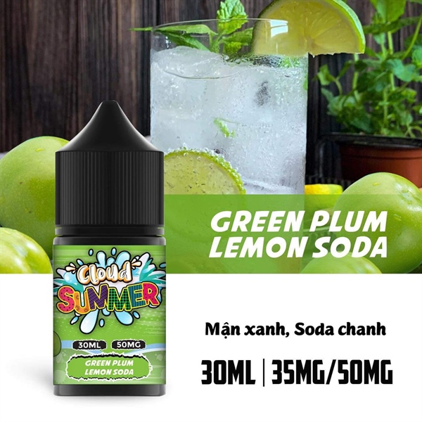 Green Plum Lemon Soda- Mạnh xanh chanh soda (Chai)