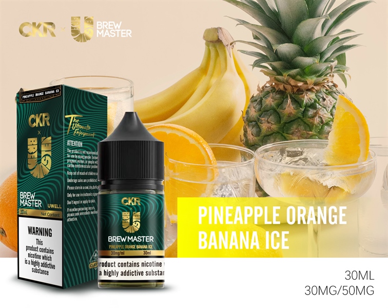 Pinapple orange banana ice- Chuối mix cam,dứa kết hợp rượu Rum (Chai)